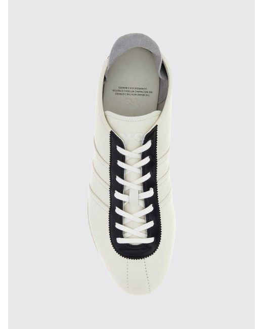 Y-3 Natural Tokyo Leather Sneakers With Bicolor Design And Rubber Sole for men