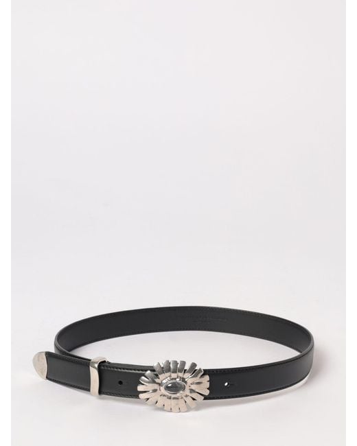Ermanno Scervino White Leather Belt With Worked Buckle