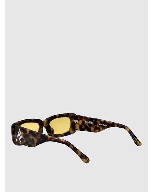 The Attico Brown Linda Farrow X Mini Marfa Acetate Sunglasses