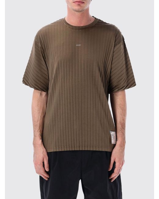 Satisfy Brown Mini Logo Polyester T-Shirt for men