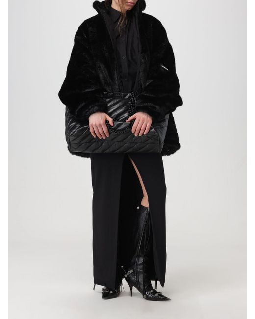 Balenciaga Black Fur Coats