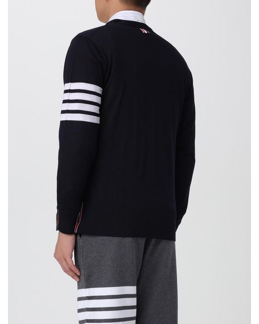 Thom Browne Blue Wool Cardigan for men
