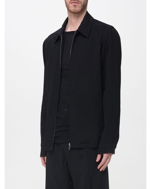 Rick Owens Blue Wool Shirt Jacket for men