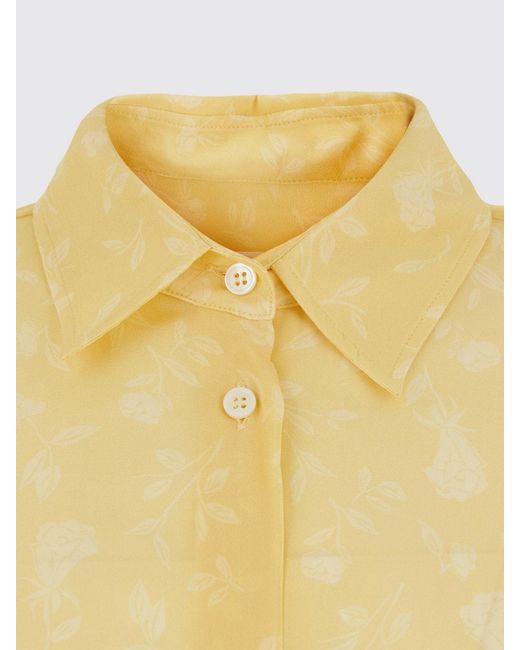 Grifoni Natural Floral Print Cotton Shirt With Long Sleeves And Classic Collar