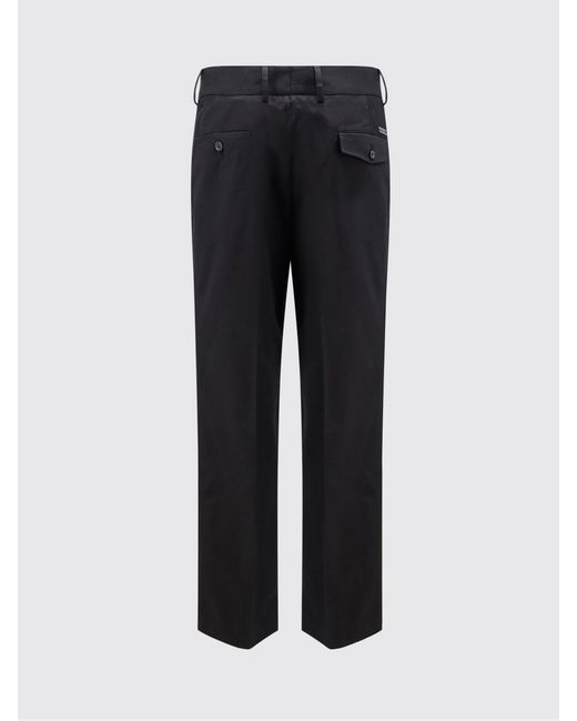 Dolce & Gabbana Black Dolce &Amp Gabbana Cotton Gabardine Tailored Trousers for men