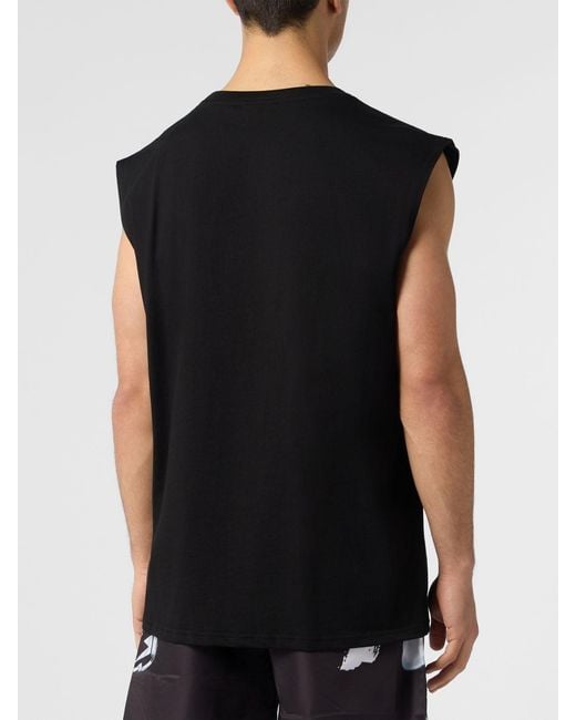 Philipp Plein Black Tank Top for men