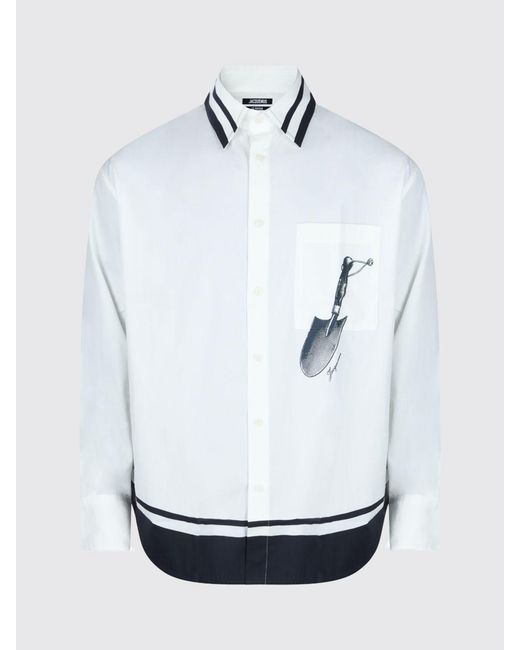 Jacquemus Gray Cotton Shirt With Graphic Print for men