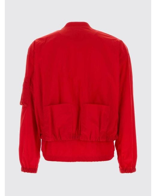 Fendi Red Nylon Bomber Jacket for men