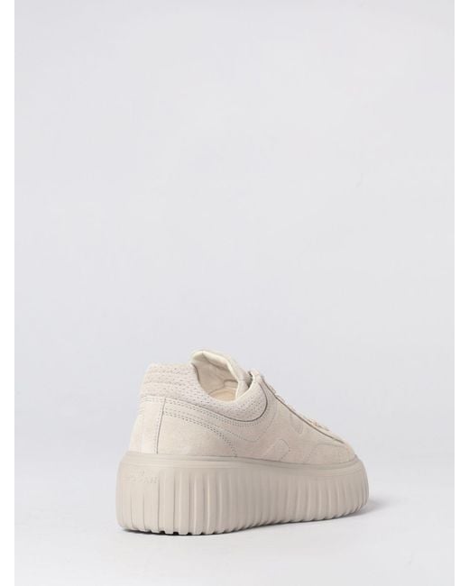 Hogan Natural H-Stripes Suede Sneakers