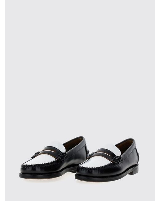 Sebago White Leather Loafers Classic Dan