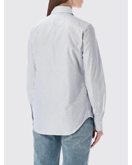 Polo Ralph Lauren Gray Striped Cotton Shirt