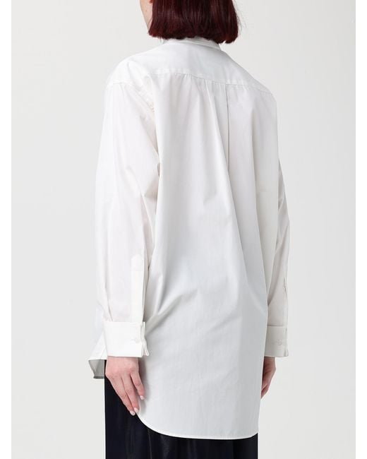 MM6 by Maison Margiela White Printed Cotton Shirt
