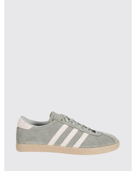 Adidas Originals White Tobacco Perforated Suede Sneakers for men