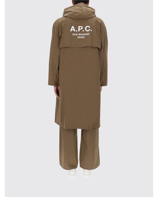 A.P.C. Natural Waterproof Hooded Jacket for men
