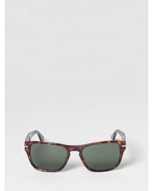 Persol Gray Rectangular Aviator Sunglasses for men