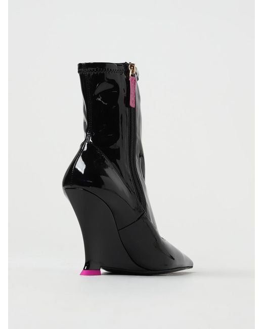 3Juin Black Flat Ankle Boots