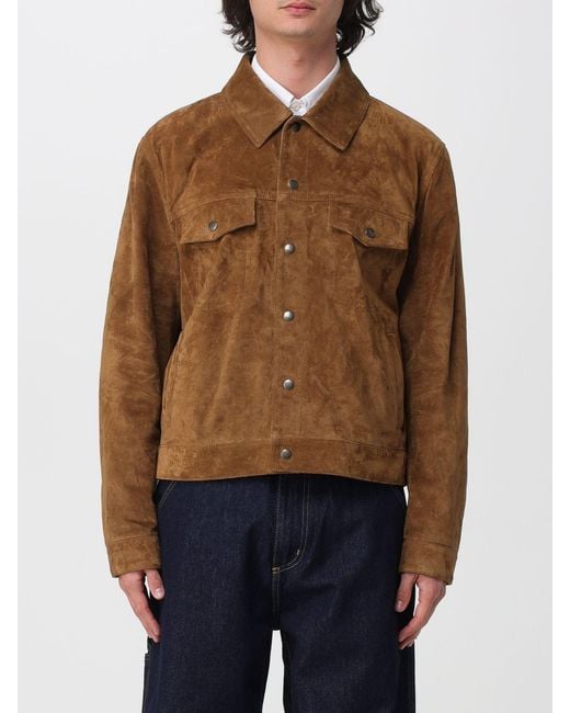 Saint Laurent Brown Suede Shirt Jacket for men
