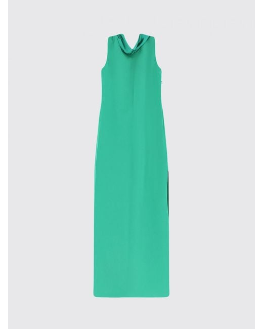 Max Mara Green Long Polyester Dress