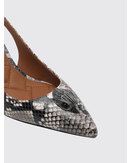 Kurt Geiger Metallic Belgravia Python Print Leather Slingback Pumps