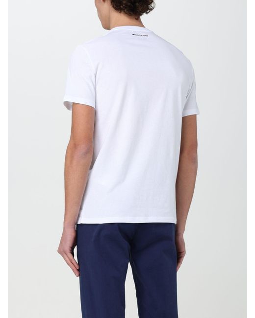 T-shirt di cotone di Armani Exchange in White da Uomo