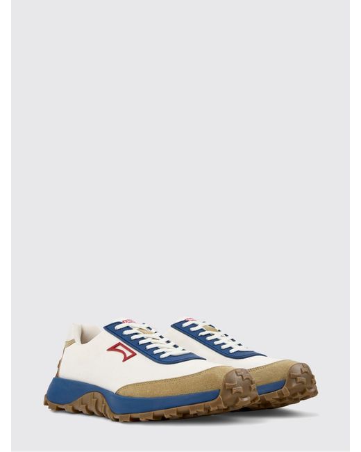 Camper White Drift Trail Recycled Fabric And Suede Sneakers for men