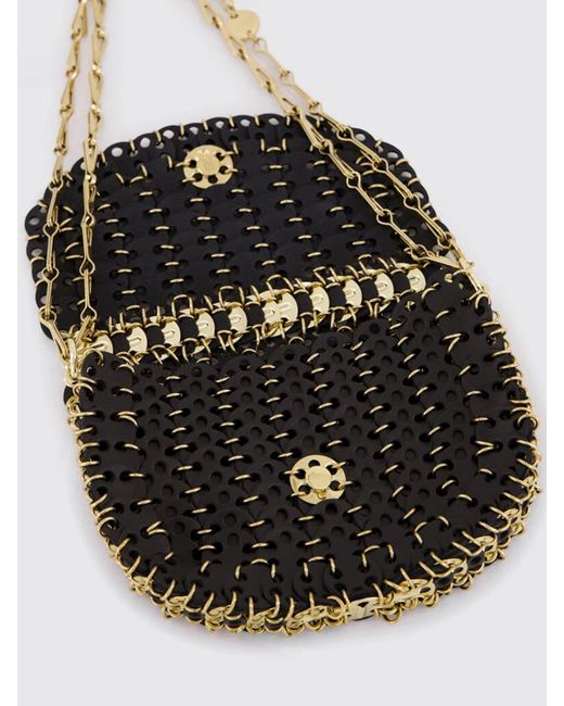 Rabanne White 1969 Metal Mesh Mini Shoulder Bag With Magnetic Flap
