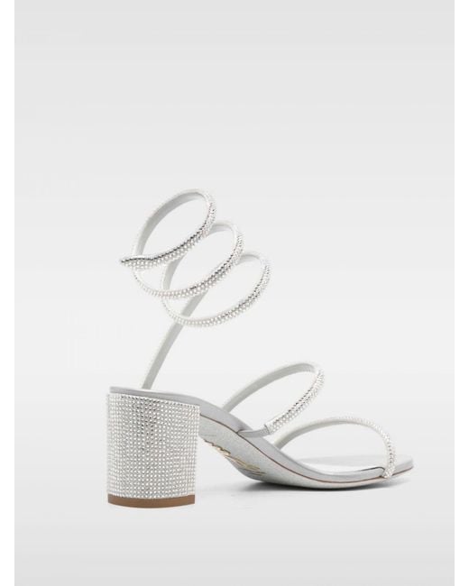 Sandales à talons Rene Caovilla en coloris White