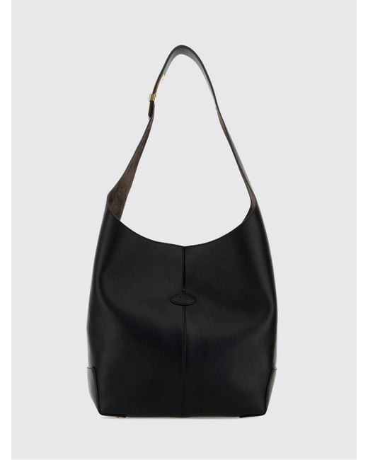 Tod's Black Calf Leather Shoulder Bag
