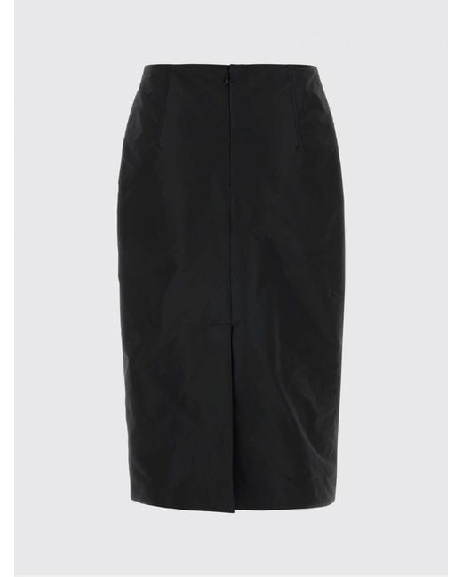 Jil Sander Black Faille Pencil Skirt