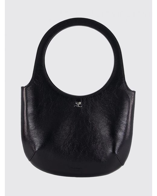 Courreges Black CourrÈ Ges Holy Leather Shoulder Bag