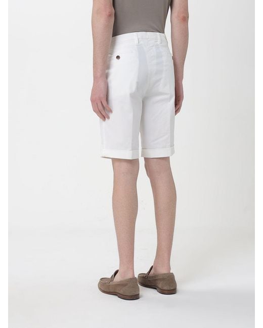 Briglia 1949 White Cotton Tailored Shorts for men