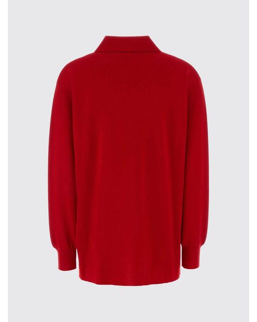 Loewe Red Cotton Polo Shirt With Logo