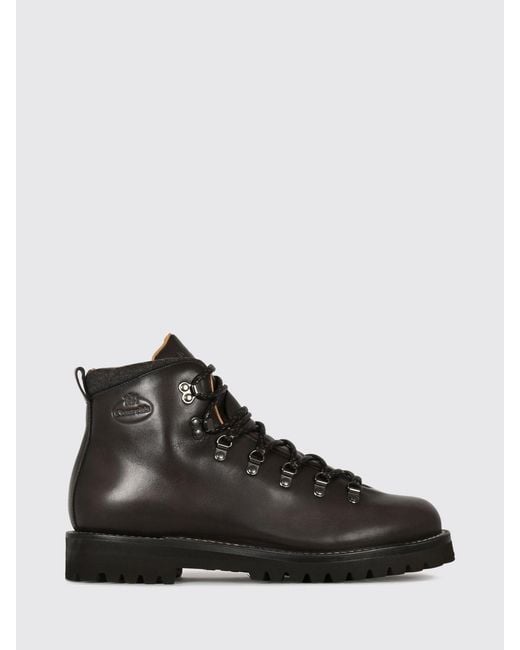 Church's Black Poulton Calfskin Leather Lace-Up Ankle Boots With Lug Sole for men