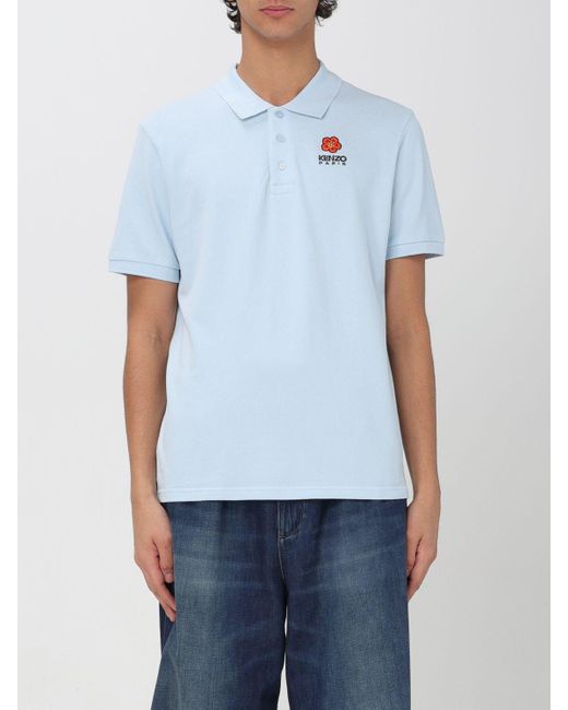 KENZO Blue Polo Shirt for men
