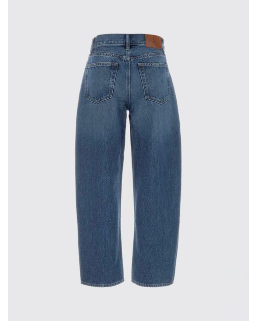 Calvin Klein Blue Cotton Baggy Jeans