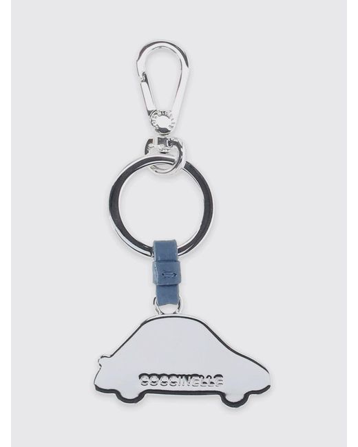 Coccinelle White Car Keychain