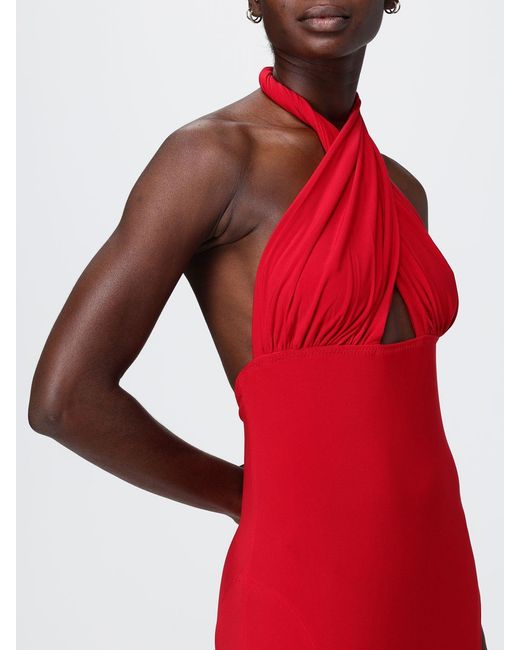 Norma Kamali Red Jersey Long Dress
