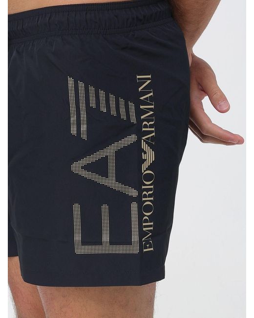 EA7 Blue Polyester Swimsuit for men