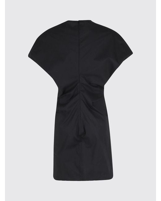 FEDERICA TOSI Black Cotton Poplin Mini Dress