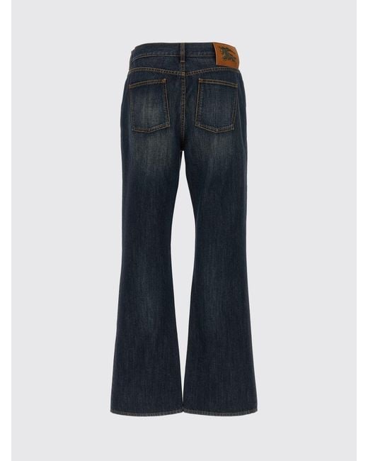 Burberry Blue Mid-Rise Flared Jeans