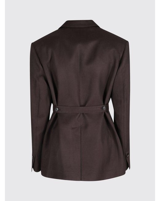 Tela Gray Double-Breasted Blazer