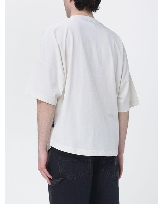 Palm Angels White Teddy Cotton T-Shirt for men
