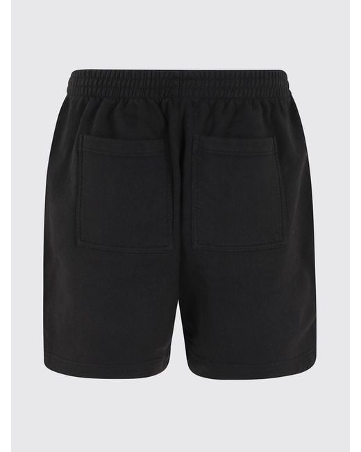 Represent Black Cotton Sport Shorts for men