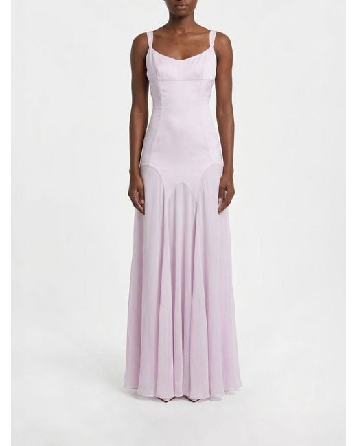 McQueen Pink Envers Crêpe Satin Dress