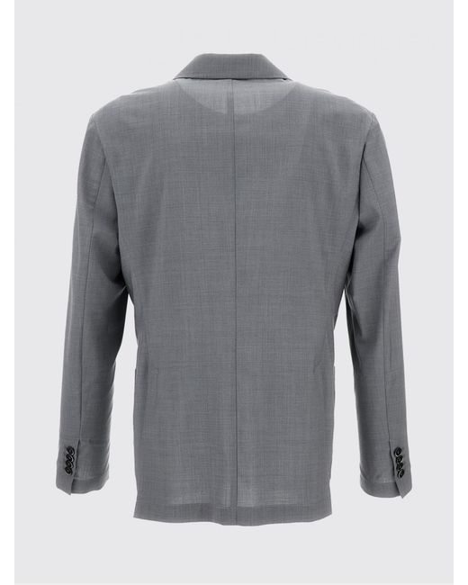 Barena Gray Single-Breasted Virgin Wool Blazer for men