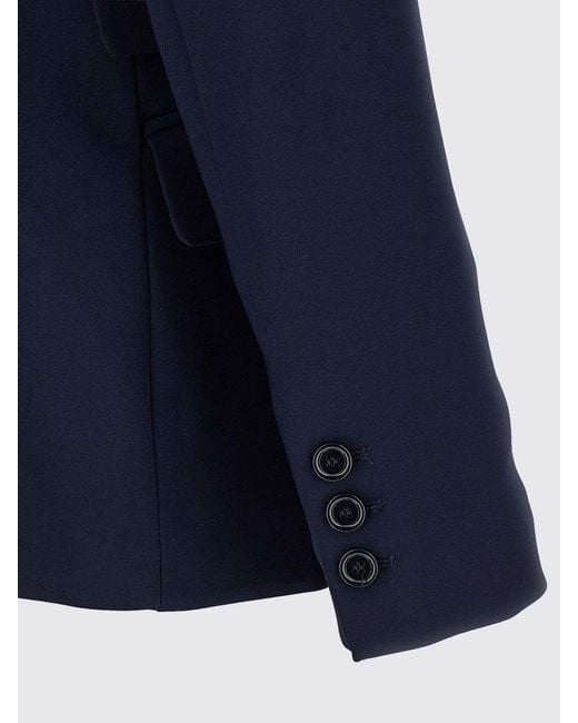 Elisabetta Franchi Blue Slim Fit Single-Breasted Blazer With Peaked Lapels