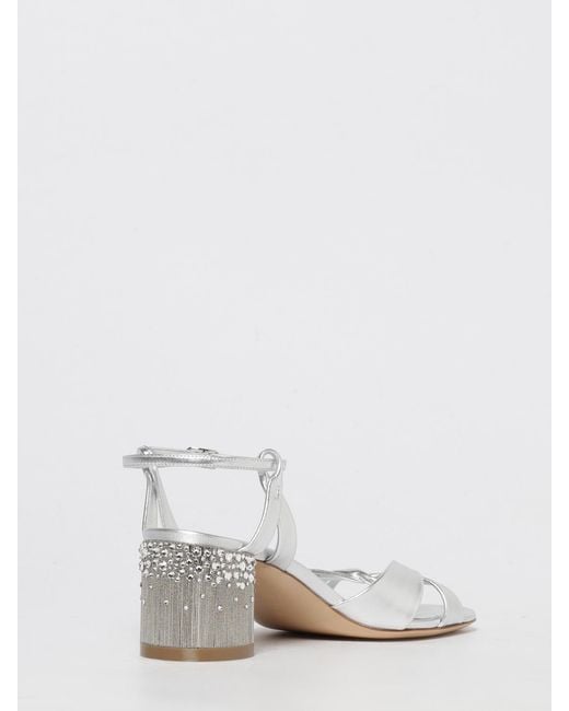 Casadei White Heeled Sandals