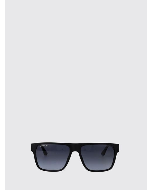 Lacoste White Acetate Aviator Sunglasses With Dark Lenses for men