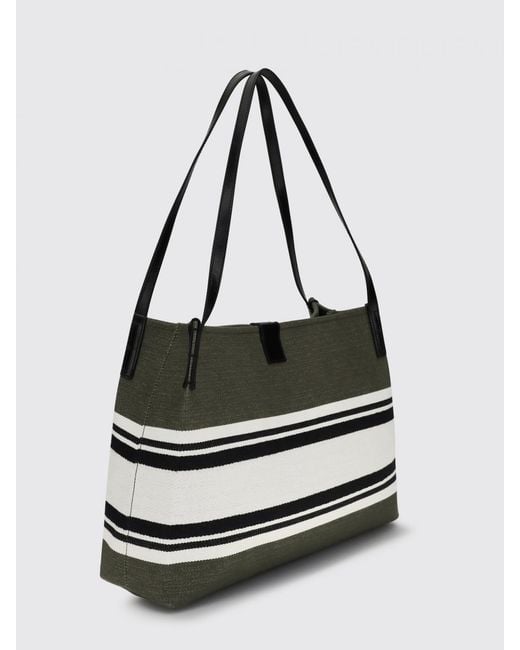 Balmain Black Jacquard Logo Cotton Shoulder Bag With Double Leather Handles