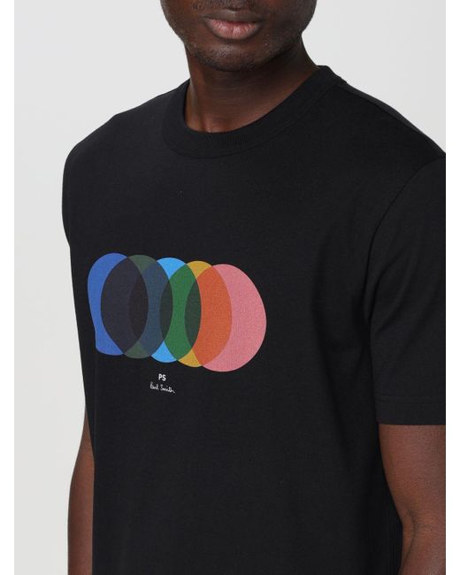 T-shirt in cotone biologico di PS by Paul Smith in Black da Uomo
